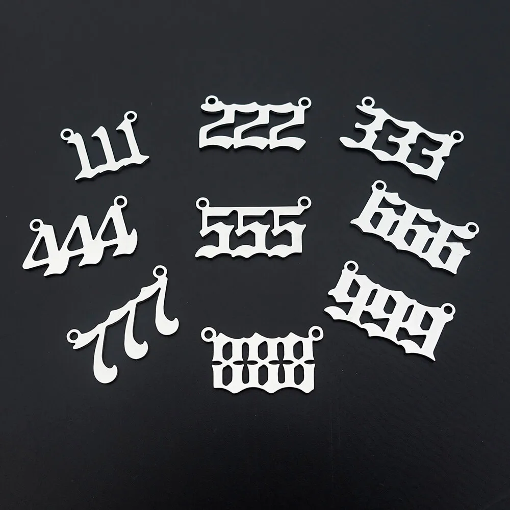 

Arabic Numeral Connectors Stainless Steel Number 1 2 3 4 5 6 7 8 9 Diy Jewelry Component Findings 45 Pieces Set Mix