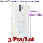 3 шт.лот для OPPO A9  A5 2020  A11  A11x 3D противоскользящая прозрачная задняя пленка из углеродного волокна защитная пленка на экран защитная наклейка