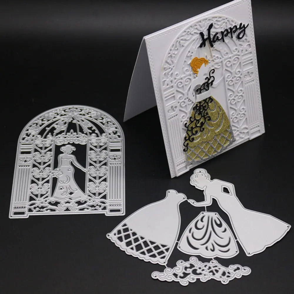 Металлические Вырубные штампы в виде дверной арки женское платье принцессы
