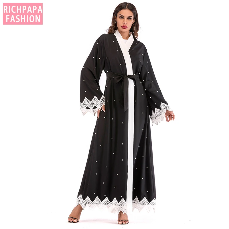 Vestidos 2019 Abaya Dubai Long Kaftan Arabic Women Robe Musulmane Longue Hijab Muslim Dress Ramadan Turkish Islamic Clothing |