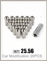 Модификация автомобиля 20 шт. гайки из нержавеющей стали M12x1.25 M12x1.5 M14x1.5 M14x2 Колесные гайки болты для Mazda KIA Lincoln Suzuki