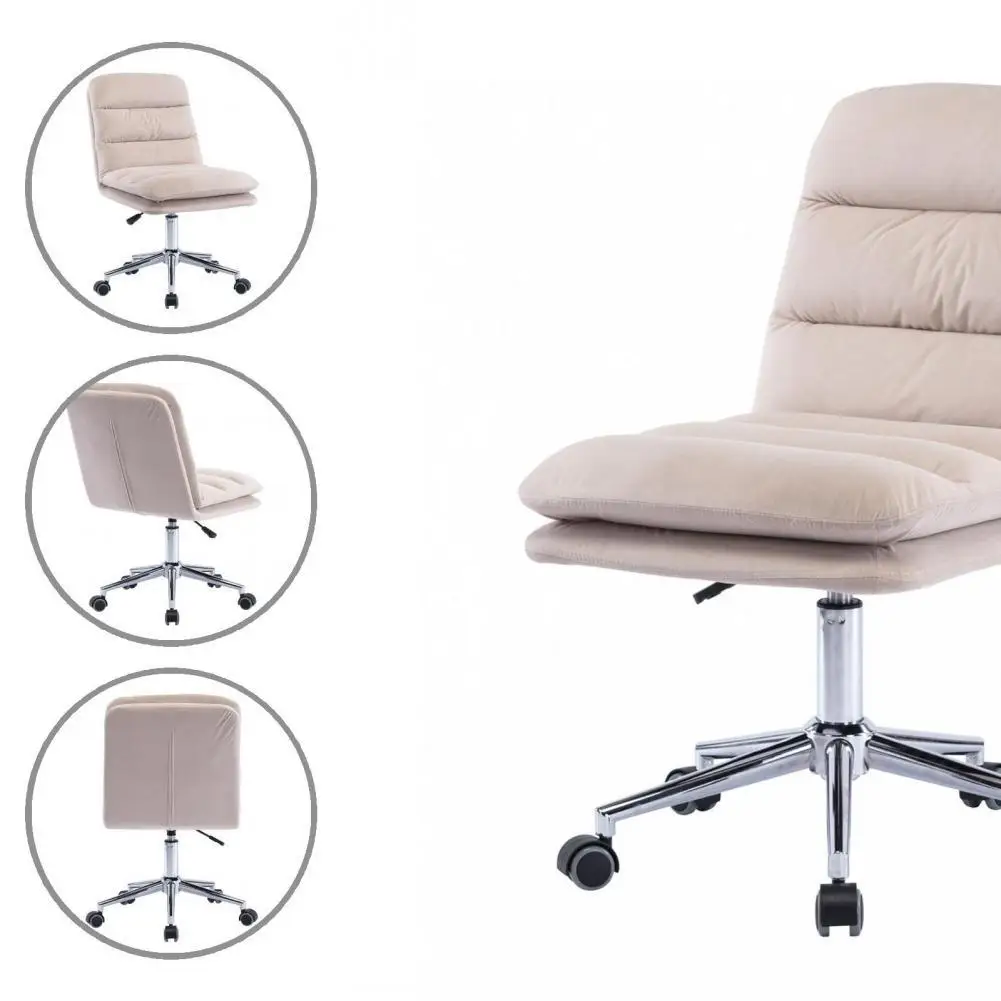 

Curved Backrest Practical Computer Chair with Foot Castors for Household