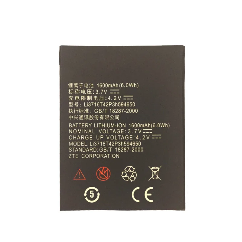 1600 мАч Новый Батарея LI3716T42P3h594650 для zte U970 v807 V930 U930 N970 V970 V889S V889M U795 телефон