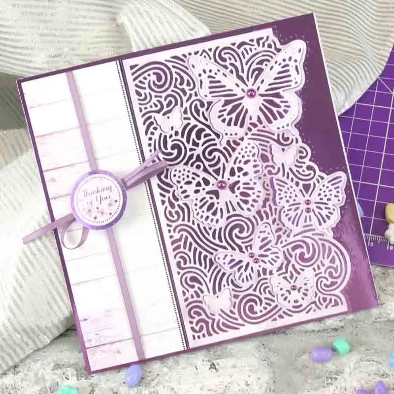 Butterfly Border Cut металлические режущие штампы для DIY Скрапбукинг альбом тиснение