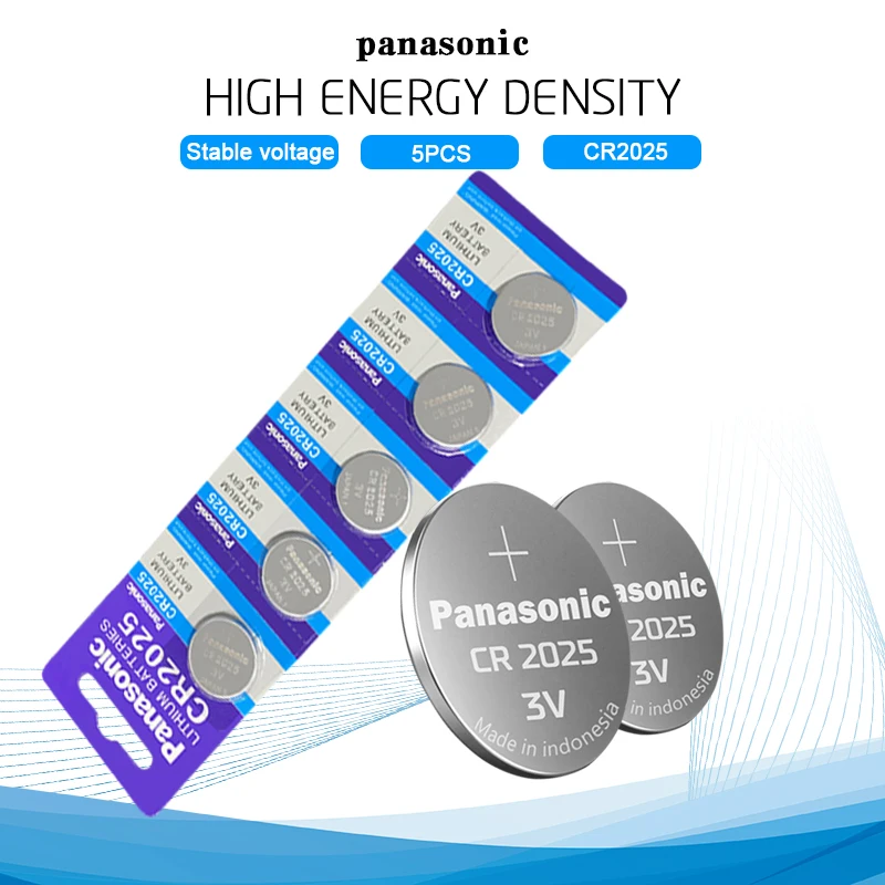 5 шт. PANASONIC 3 в кнопочная монетница Литиевая Батарея CR2025 LM2025 BR2025 DL2025 KCR2025 для