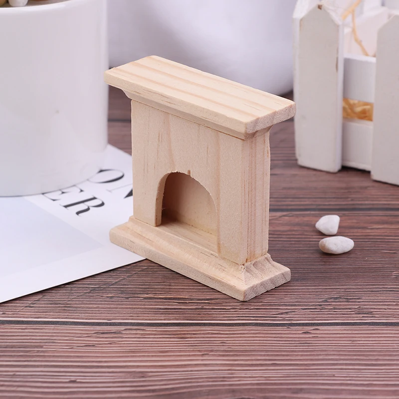 1:12 весы DIY деревянный ручной миниатюрный камин Кукольный дом декор мебель