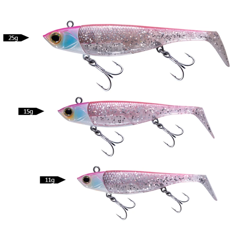 New EWE Twister Fish 11g/15g/25g Wobbler Isca Artificial High Frequency Tremor Metal Head Soft Bait 82/92/110mm Lure | Спорт и