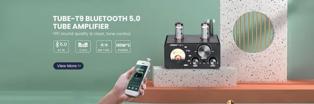 AIYIMA Audio T9 Pro Stereo Vacuum Tube Amplifier Bluetooth