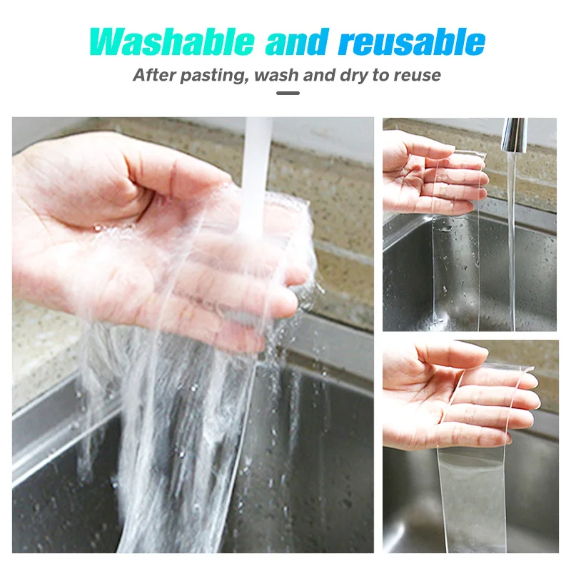 Двухсторонняя нано-волшебная лента прозрачная клейкая нано-наклейка бесследный