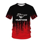 Футболка 3D Mustang, Мужская футболка, Новинка лета 2021, футболка с градиентом, костюм для мотогонок, костюм для горного велосипеда, велосипедный костюм, Быстросохнущий костюм