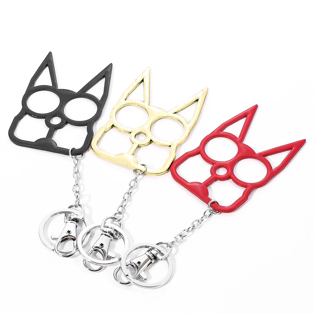 Креативный полый кошачий брелок сплав прочная защита для женщин автомобильный