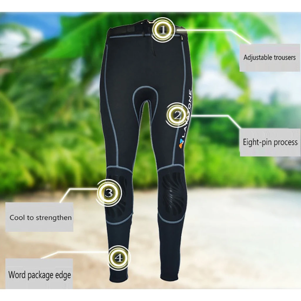 

Diving Wetsuit Pants UPF 50+ High Waist Men's Women's Surfing Leggings Swim Tights Sun Protective Warm Trousers Various Sizes
