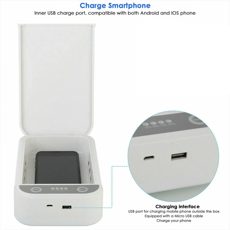 Переносной УФ светильник для телефона стерилизатор сотового дезинфицирующее