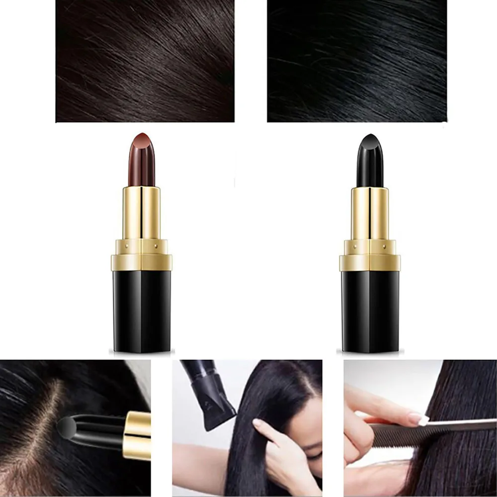 Hair Color One-Time Pen 100% Natural Gray Coverage Root New Fast Temporary Dye Cover Up White Colour | Красота и здоровье