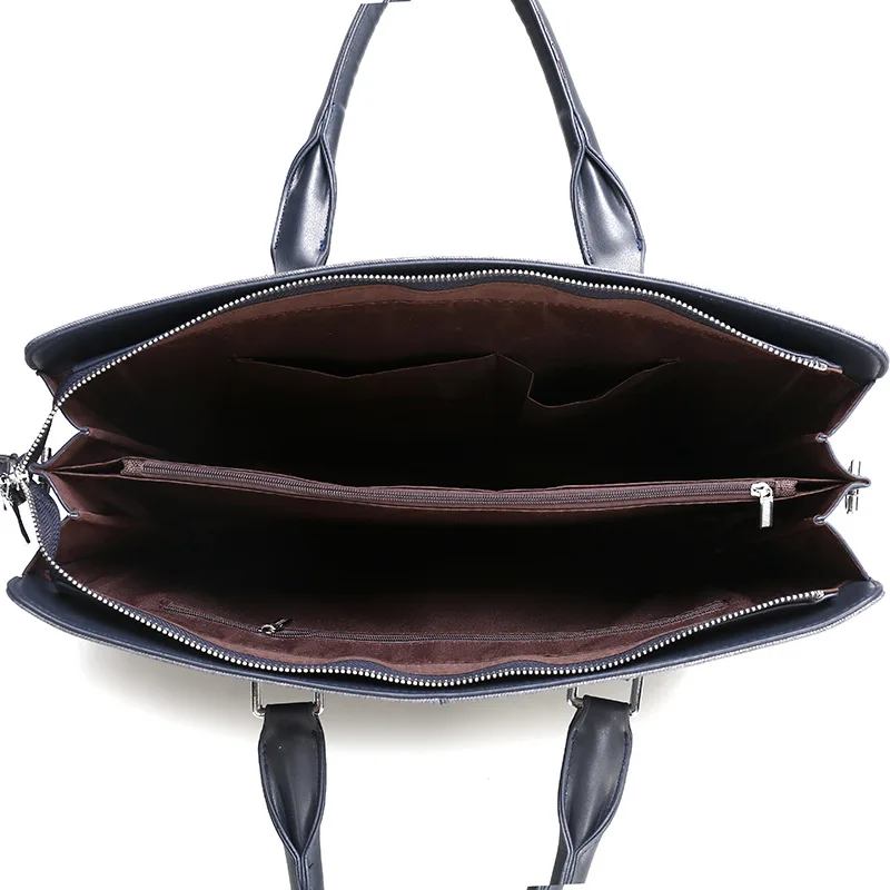 Men's Portable Document Bag Large-capacity Casual Business Briefcase Horizontal One-shoulder Diagonal Bag Gift