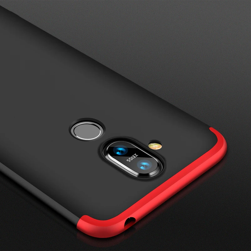 Чери чехол для Nokia 7 Plus 360 полная защита корпуса Жесткий ПК ударопрочный X6 X7 6 1 8 2018