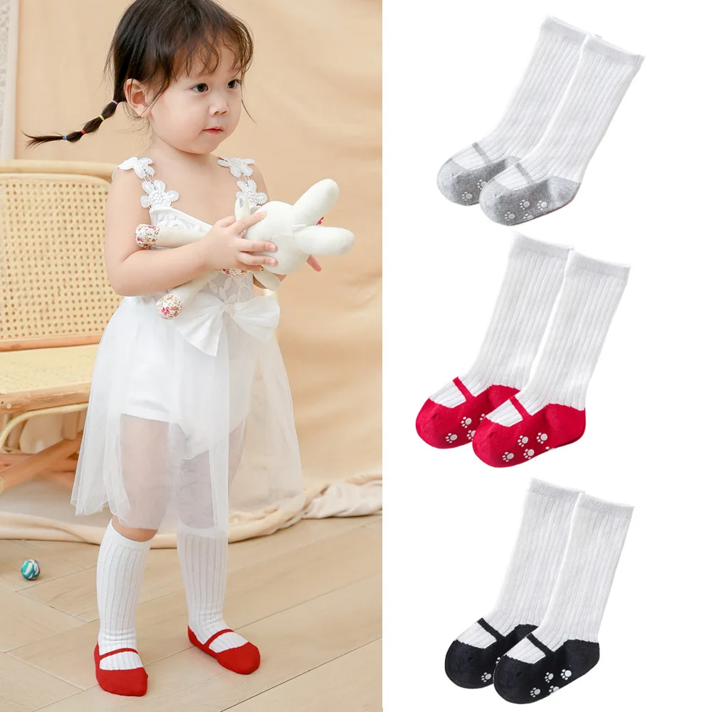 

Baby Socks Newborn Baby Girl Kids Socks Anti-Slip Infant Boy Sock Knee High Socks Cotton Autumn