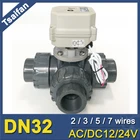 Шаровой кран с электроприводом из ПВХ, 3 режима, 15 Нм, 24 в перем. Тока