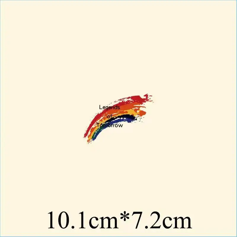 

Alphabet rainbow graffiti parent-child heat transfer powder offset printing pattern logo printing sticker heat transfer heat tra