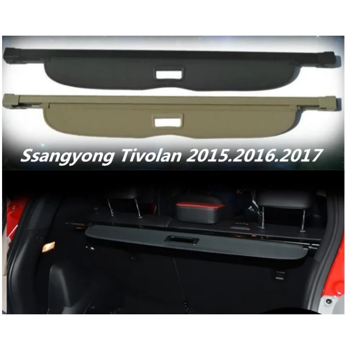 

Car Rear Trunk Security Shield Cargo Cover For Ssangyong Tivolan 2015.2016.2017 High Quali Auto Accessories Black Beige