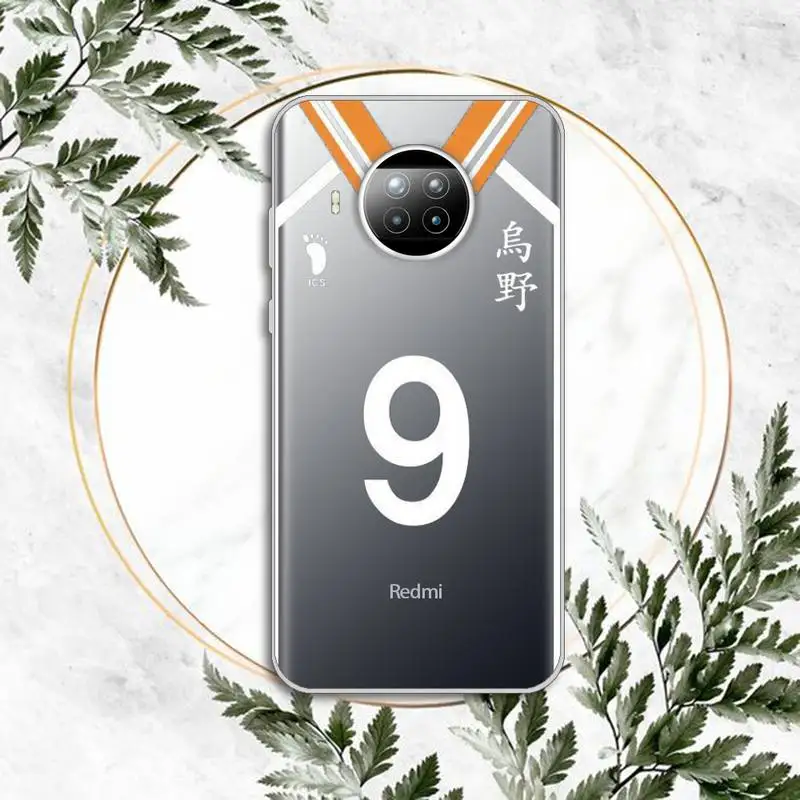 

Haikyuu volleyball team Phone Case Transparent for Xiaomi Redmi note 10 t 8 9 pro lite 11