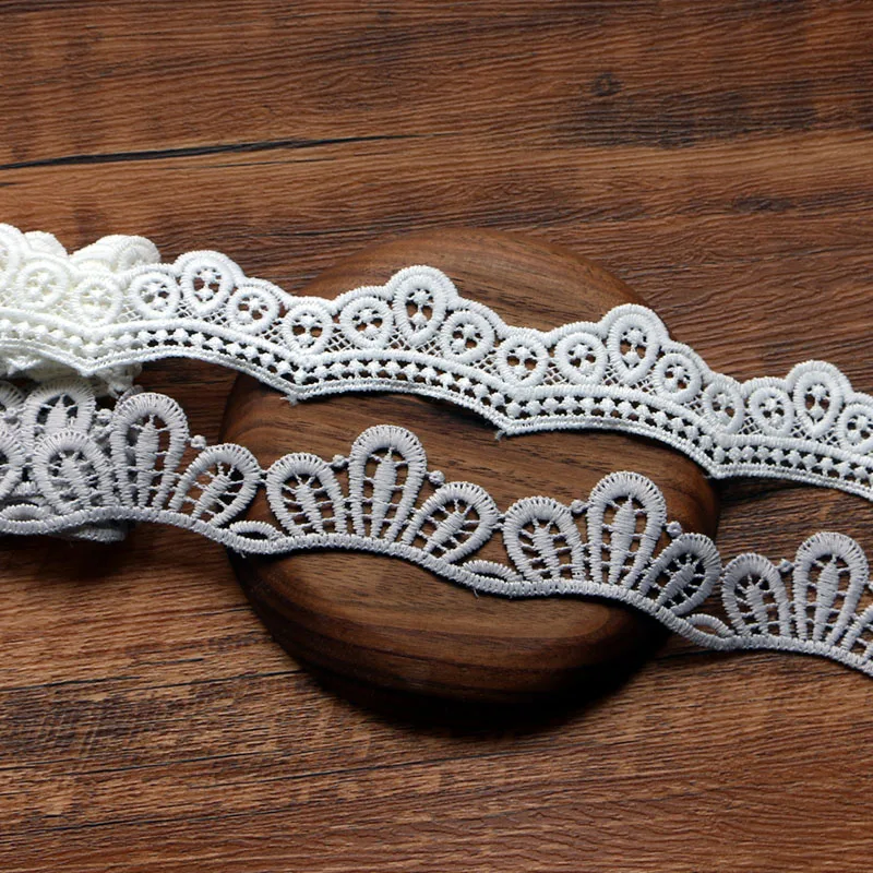 1 ярд кружевная лента сделай сам белая Водорастворимая молочная вышивка