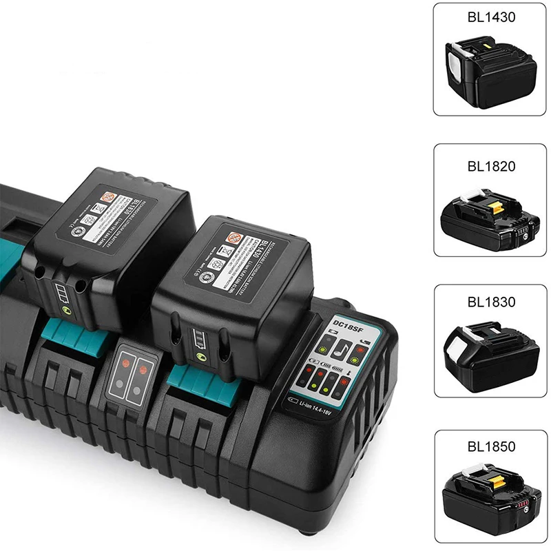 Зарядное устройство для литий-ионных аккумуляторов 14 4 В 18 в 100-240 Makita DC18SF Dc18RC Bl1830