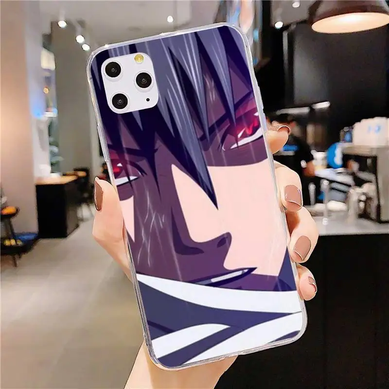 

Anime Uchiha Sasuke Phone Case For Clear-Iphone 5 5s se 6 6s 7 8 11 12 X Xs Xr Pro Plus Max Mini Cover