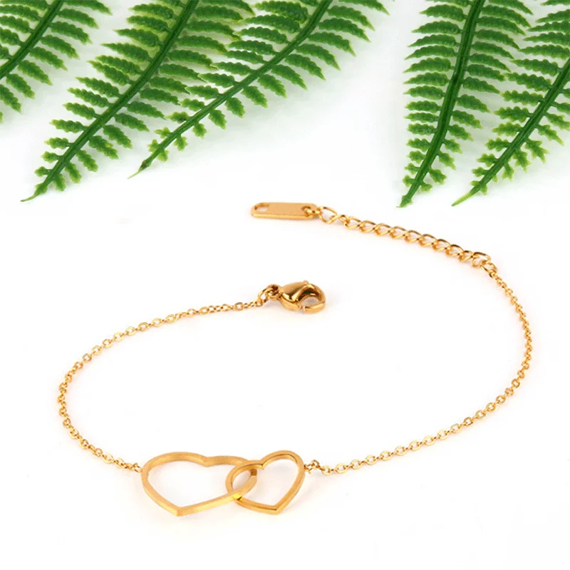 Браслет из нержавеющей стали для женщин браслет в форме сердца с крестиком