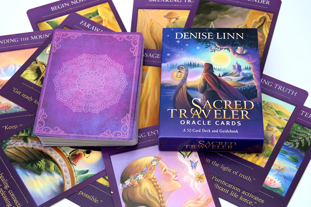 Sacred traveller Oracle Cards A 52-Card Deck and Guidebook nstructions For Family Board Games guidation Divination Fate Playi | Игрушки и