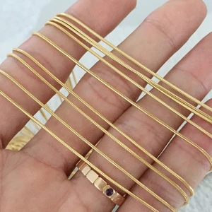 Цепочка Змея с позолотой 1 мм штамп для цепочек: 120 14 кгс