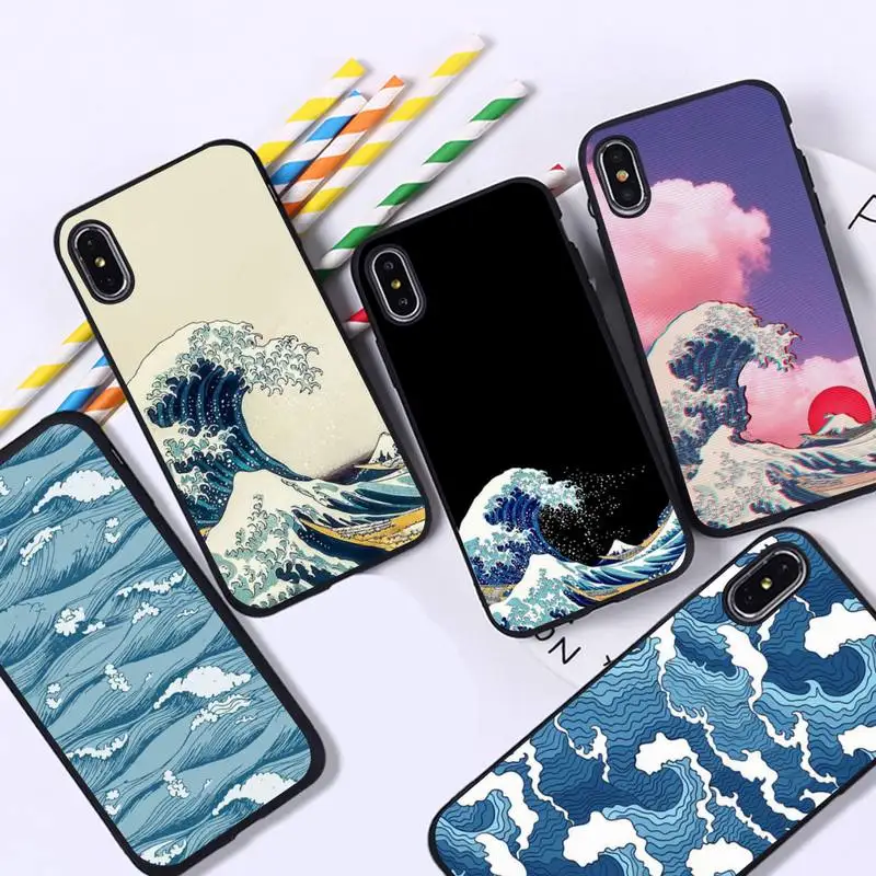 

YNDFCNB The Big Wave of kanagawa Phone Case for iPhone 11 12 13 mini pro XS MAX 8 7 6 6S Plus X 5S SE 2020 XR case