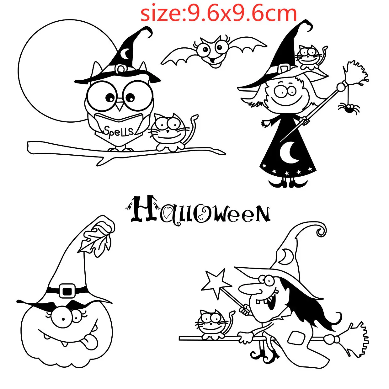 Прозрачный силиконовый штамп/печать Witch для DIY скрапбукинга/фотоальбома