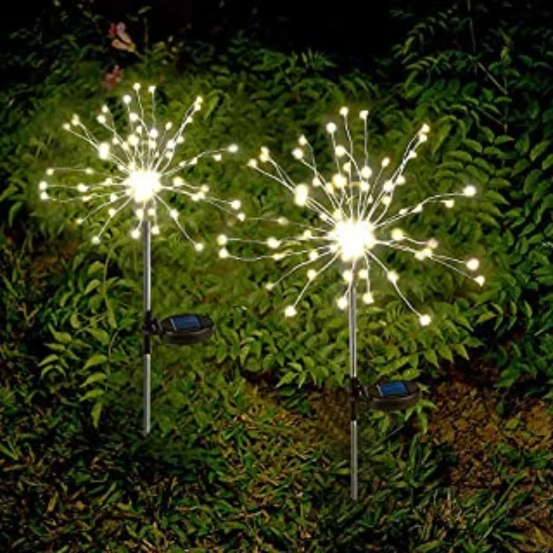 

Solar Powered Outdoor Grass Globe Dandelion Fireworks Lamp 90/120/150 LED For Garden Lawn Landscape Lamp Holiday Light