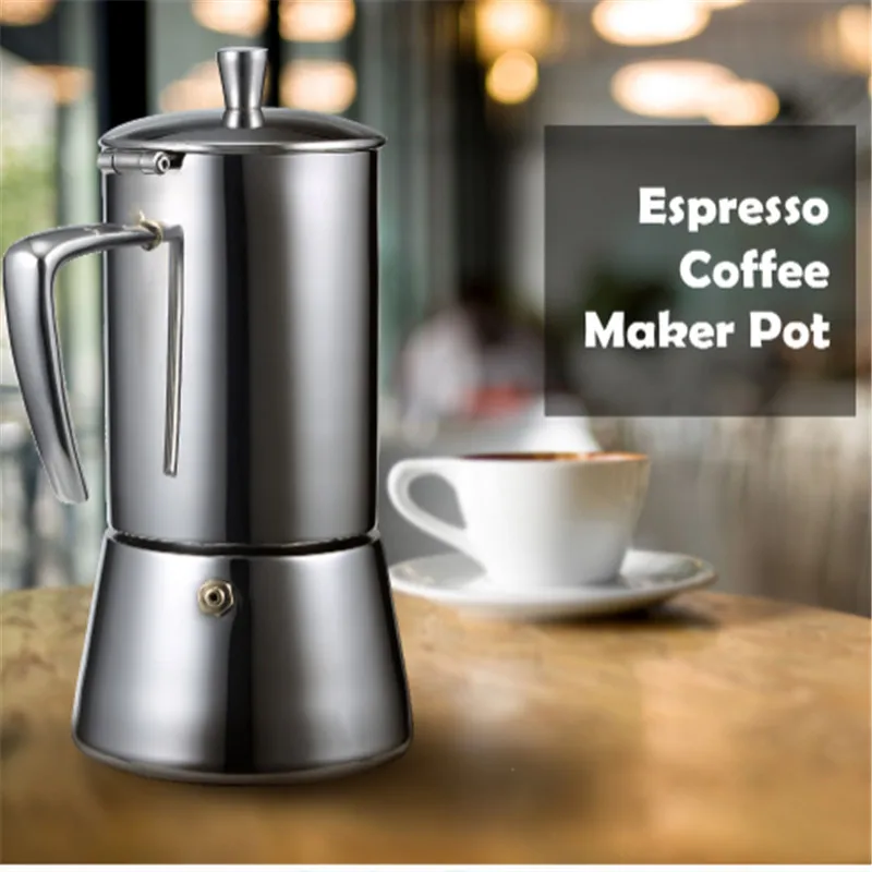 FIMEI 200 мл кофейник портативный Эспрессо кофеварка Moka горшок из нержавеющей стали кофейник чайник горшок 4 человек чашки