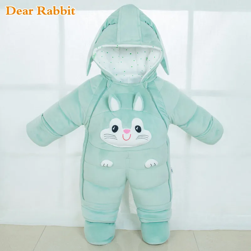 30 degrees cold Winter warm Baby girl Clothes New born Style Baby Rompers Baby Boys Jumpsuits cute Cartoon Infant Overalls