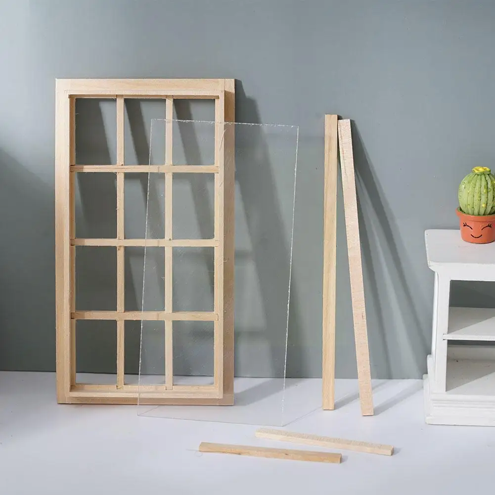 

Модель мебели в масштабе 1:12, Миниатюрная игрушка ручной работы, украшение, мебель для родителей и детей, окно, игрушки для дома, «сделай сам»,...