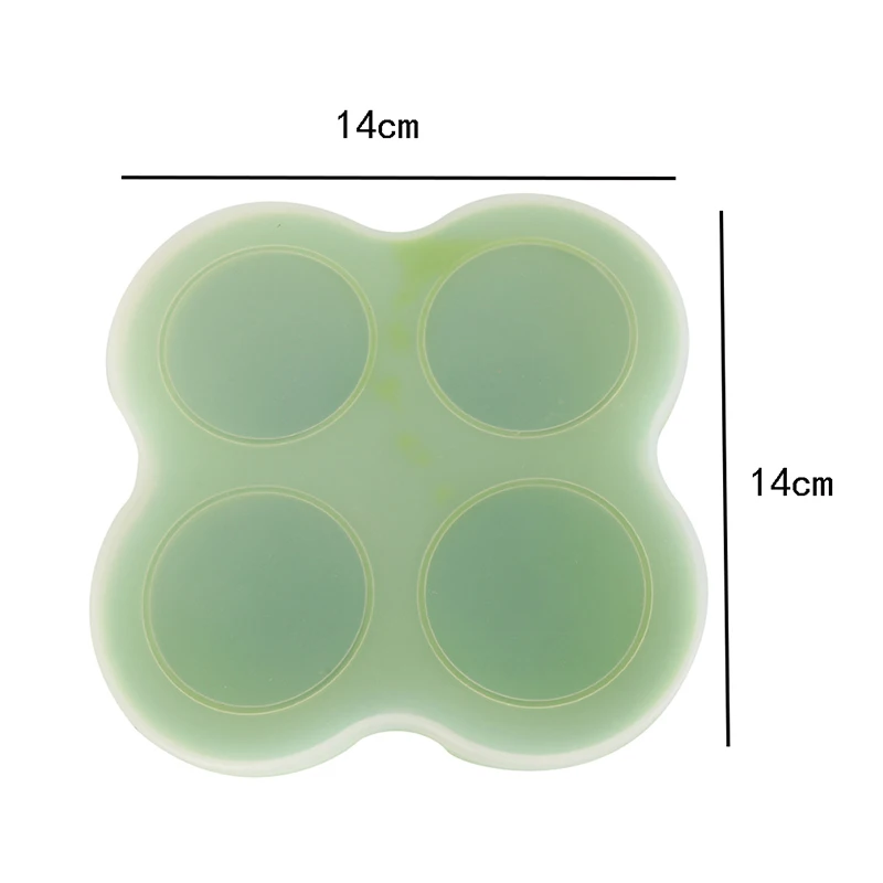4 отверстия для льда лоток плесень с крышкой силиконовый ящик хранения Diy
