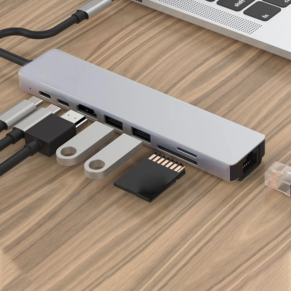 8 в 1 удлинитель для путешествий type-c USB C концентратор мульти разветвитель ПК