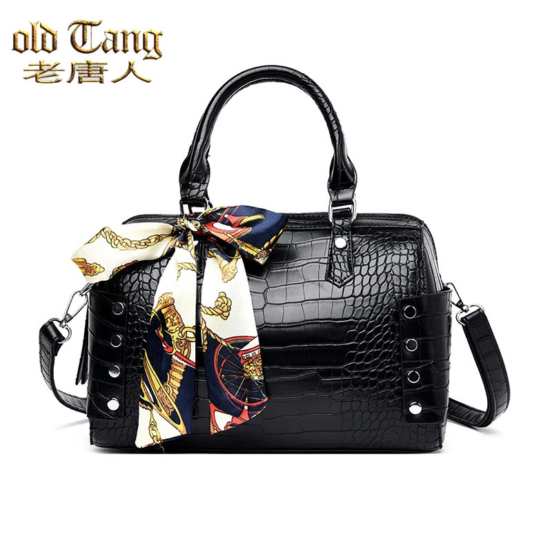 

Женские сумки-мессенджеры на плечо OLD TANG с крокодиловым узором, 2020, высококачественные женские сумки через плечо из искусственной кожи, доро...
