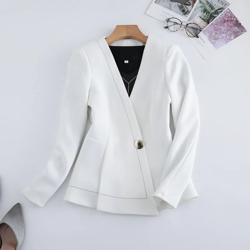 Профессиональный костюм со штанами для женщин Модный Новый строгий приталенный