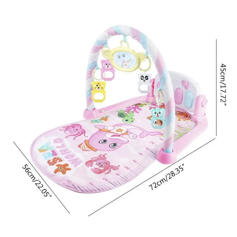 

1Set Baby Gyms Play Mat Pedal Piano Light Musical Toy Activity Kick Fitness Cushion for Newborn Girls Boys