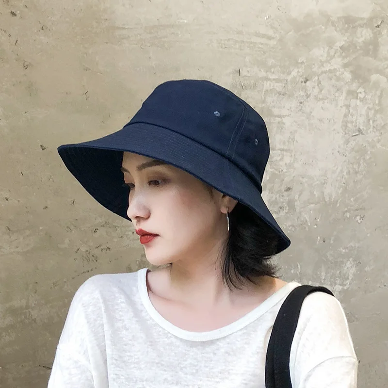 

Women Summer Sunscreen Panama Hat Men Pure Color Sunbonnet Fedoras Outdoor Fisherman Hat Beach Cap Bucket Hats