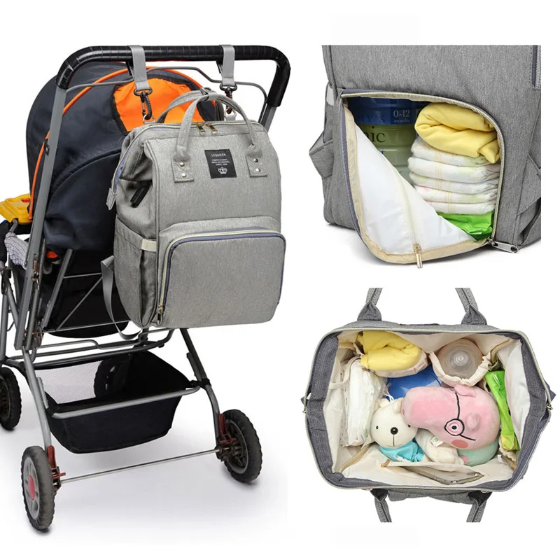 Модная сумка для подгузников на коляску вместительный рюкзак с USB-зарядкой