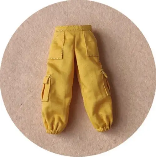 yellow pant Кукла Blyth одежда комбинезоны брюки сетка футболка пальто для OB24, Licca, Pullip, Barbies, Blyth Брюки Одежда для 1/6 кукла аксессуары - Цвет: yellow pant