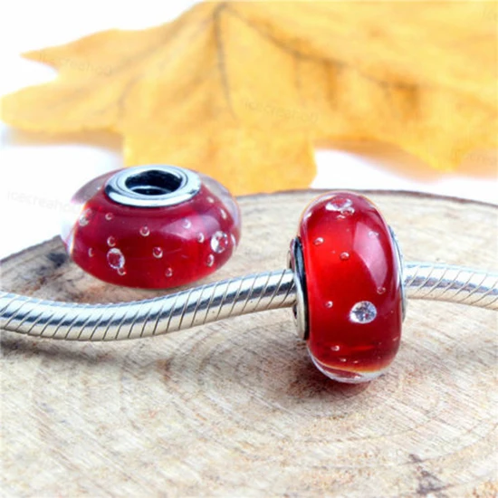 

Lovely Pink Charms 925 Silver Flower Heart Red Blue Beads Women Jewelry Fit Original Bracelets Italian Glass Love Charm 2021 New