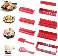 sushi making kit 10 pieces food grade plastic diy sushi maker tool kitchen making rice roll mold for beginners