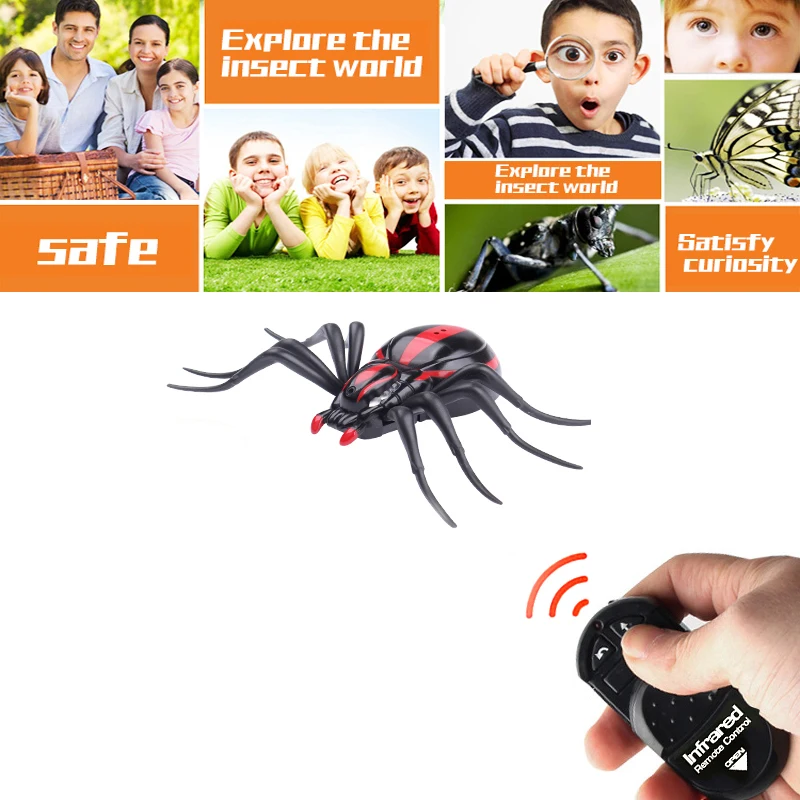 2019 дистанционное управление животное паук мягкий страшный плюшевый жуткий ИК
