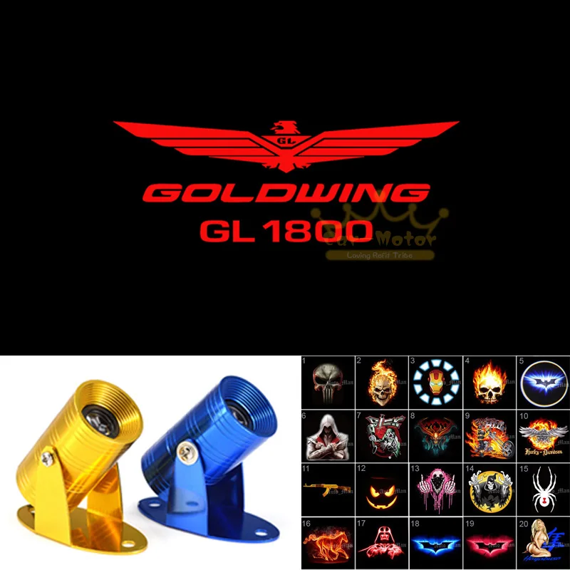 Red GOLDWING GL 1800 Logo Motorcycle Ghost Shadow Spotlight Laser Projector LED Light |