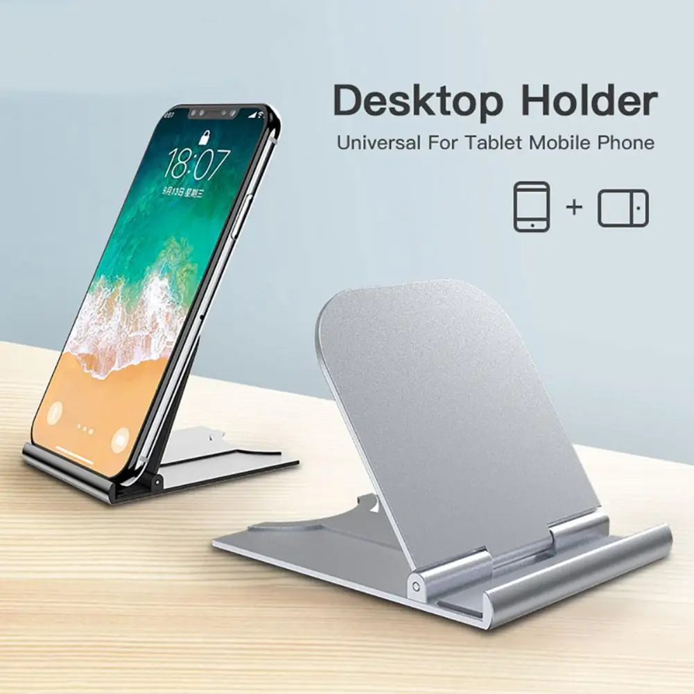

Multi Universal Portable Folding Lazy Stand 120-Degree Adjustable Mobile Phone Tablet Holder Flat Base Stand Desktop Bracket